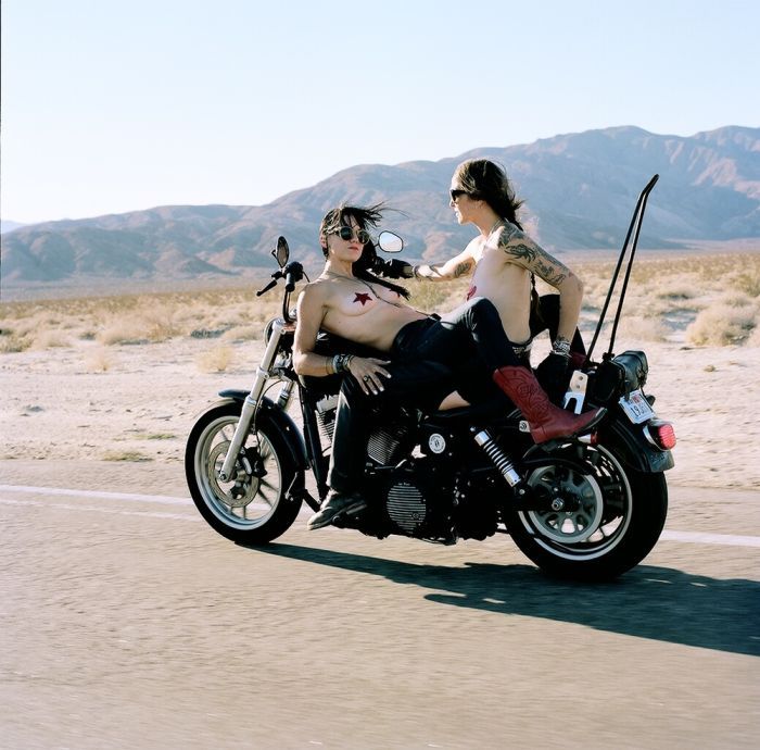 Girls on a motorcycle in Shaoguan