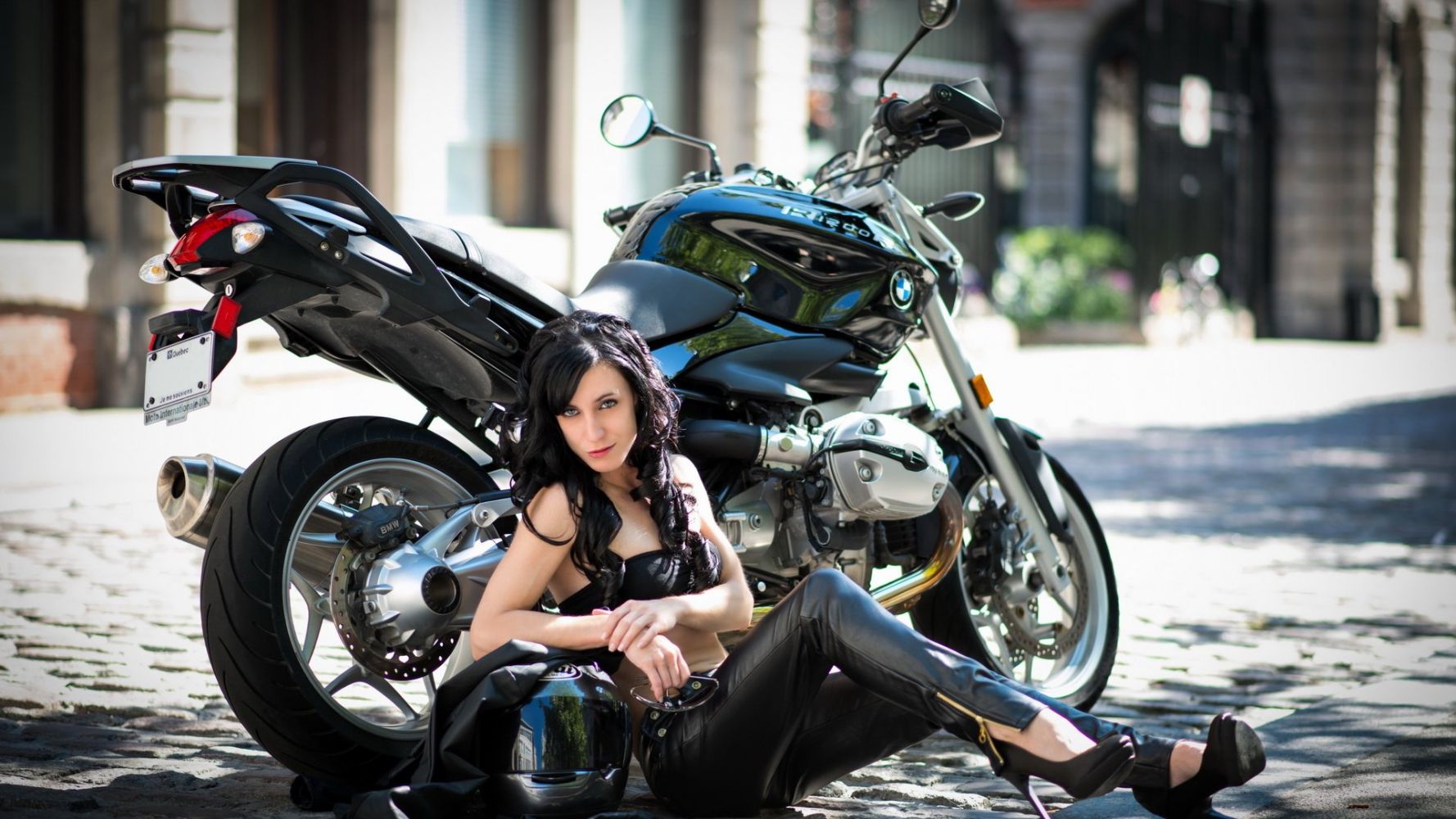 European women on bikes in Shaoguan