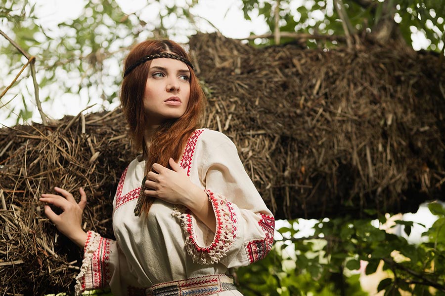 Women in Slavic costumes in Shaoguan
